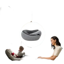Gray twisted Snailrest Memory Foam Travel Neck Pillow for cozy road trips
