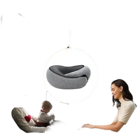 Gray twisted Snailrest Memory Foam Travel Neck Pillow for cozy road trips