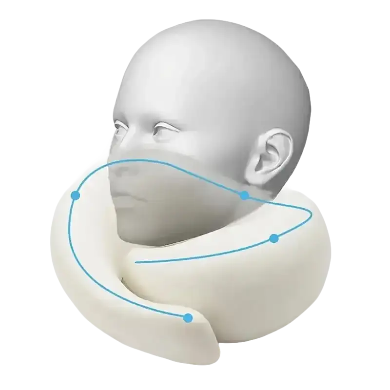 Snailrest Memory Foam Travel Neck Pillow for Cozy Road Trips