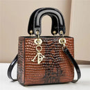 ChicCarry Women’s Shoulder Messenger Bag - Nail Pattern Yellowish Brown
