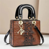 ChicCarry Women’s Shoulder Messenger Bag - Nail Pattern Yellowish Brown
