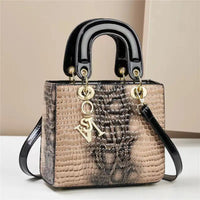 ChicCarry Women’s Shoulder Messenger Bag - Nail Pattern Khaki