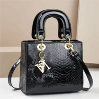 ChicCarry Women’s Shoulder Messenger Bag - Nail Pattern Black