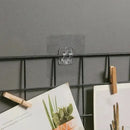 10pcs Transparent Self-Adhesive Hook Hanger Wall Storage Rack Fixing Patch Strong No-Punch Snaps For Kitchen Bathroom
