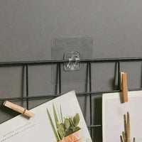 10pcs Transparent Self-Adhesive Hook Hanger Wall Storage Rack Fixing Patch Strong No-Punch Snaps For Kitchen Bathroom