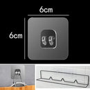 10pcs Transparent Self-Adhesive Hook Hanger Wall Storage Rack Fixing Patch Strong No-Punch Snaps For Kitchen Bathroom