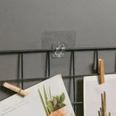 10pcs Transparent Self-Adhesive Hook Hanger Wall Storage Rack Fixing Patch Strong No-Punch Snaps For Kitchen Bathroom