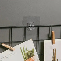 10pcs Transparent Self-Adhesive Hook Hanger Wall Storage Rack Fixing Patch Strong No-Punch Snaps For Kitchen Bathroom