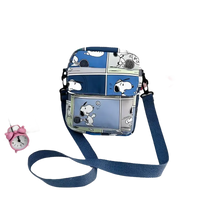 Snoopy comic-strip crossbody bag.