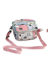 Snoopy comic strip crossbody bag.