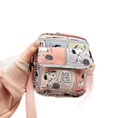 Snoopy comic-themed crossbody bag.
