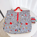 Striped Snoopy tote bag.