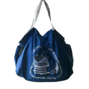 Blue reusable shopping bag.