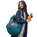 Green reusable shopping bag.