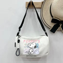 White Snoopy shoulder bag.