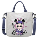 Canvas tote bag with cartoon character.