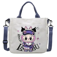 Canvas tote bag with cartoon character.