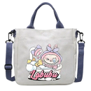 Canvas tote bag with cartoon character.