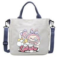 Canvas tote bag with cartoon character.