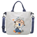 Canvas tote bag with cartoon rabbit.