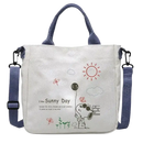 Snoopy-themed canvas tote bag.