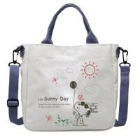 Snoopy-themed canvas tote bag.