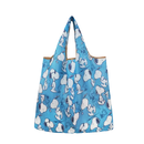Blue Snoopy-patterned tote bag.