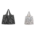 Foldable shopping bags with dimensions.