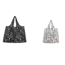 Foldable shopping bags with dimensions.