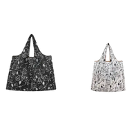 Foldable shopping bags with dimensions.