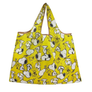 Yellow Snoopy-patterned tote bag.