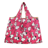 Rose red Snoopy tote bag.