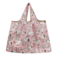 Pink Snoopy reusable shopping bag.