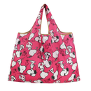 Pink Snoopy-patterned tote bag.