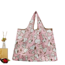 Pink Snoopy-patterned reusable shopping bag.