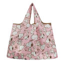 Pink Snoopy-patterned tote bag.