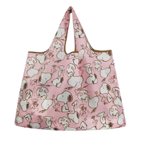 Pink Snoopy-patterned tote bag.