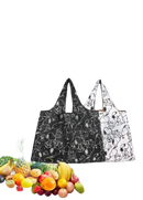 Reusable shopping bags with cartoon print.