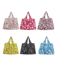 Snoopy-themed reusable shopping bags.