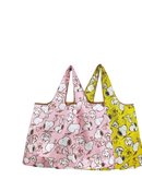 Snoopy-themed reusable shopping bags.