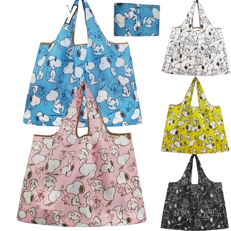 Snoopy Eco-Friendly Shopping Bag Big Tote Folding