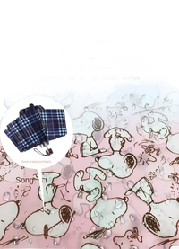 Waterproof Snoopy umbrella.
