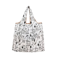 White Snoopy-patterned tote bag.
