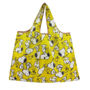 Yellow Snoopy-patterned tote bag.