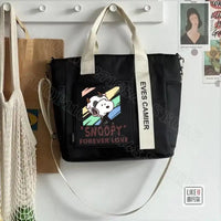 Black Snoopy tote bag.