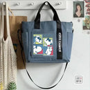 Blue Snoopy tote bag.