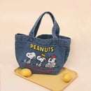 Denim Peanuts tote bag.