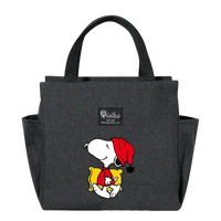 Gray Snoopy lunch bag.