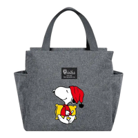Gray Snoopy tote bag.
