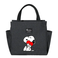 Gray Snoopy lunch bag.